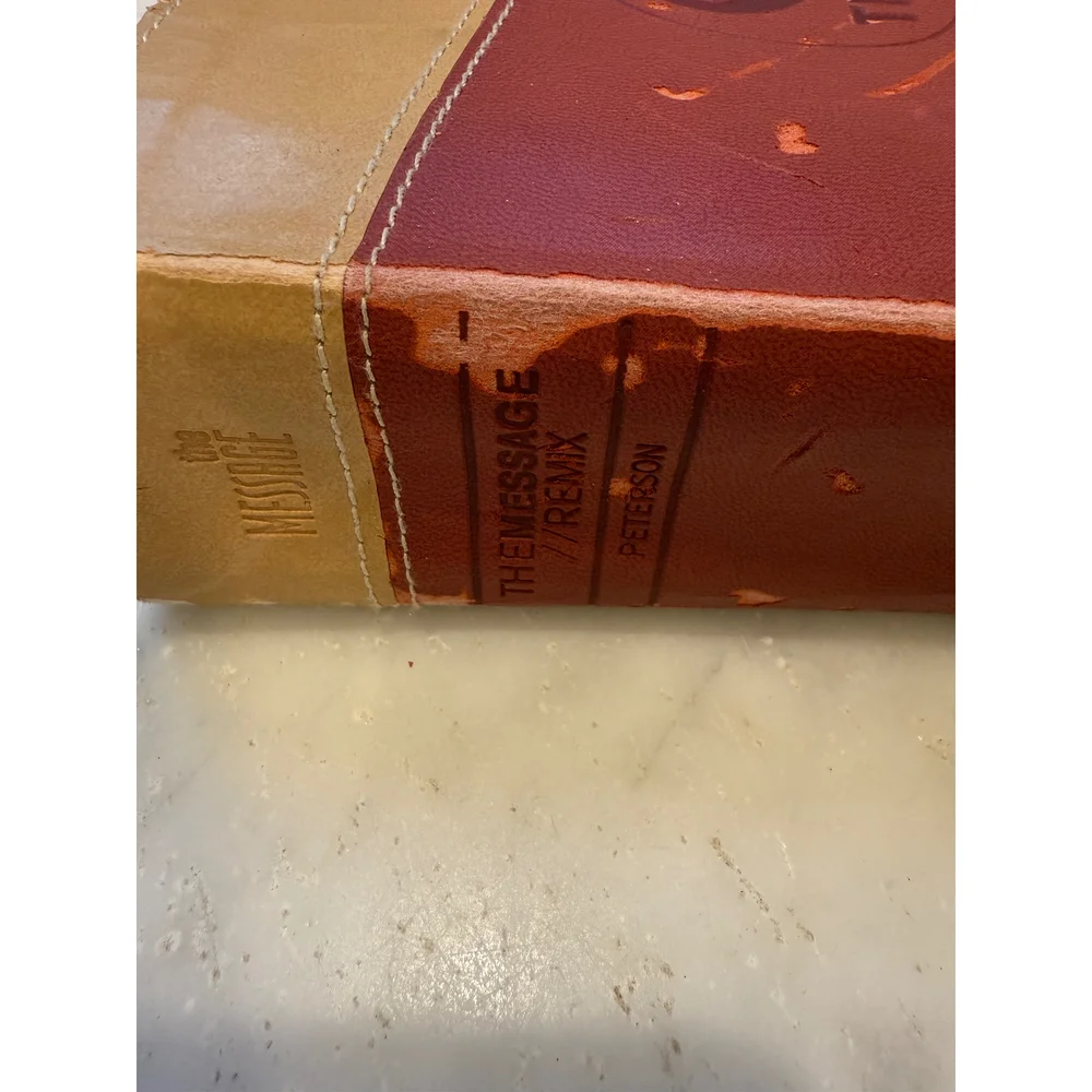 The Message Remix Bible Eugene‎ Peterson Think Edition Burgundy Tan